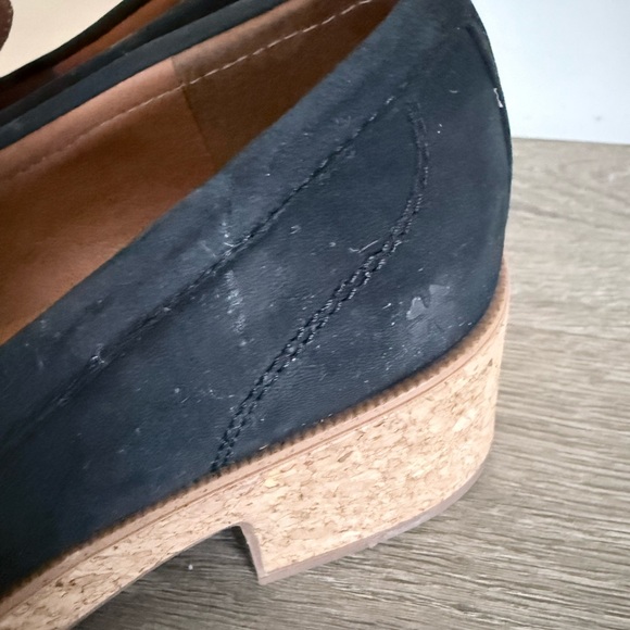 Lucky Brand Black Loafers with Cork Sole and 1.5 inch heel - Picture 5 of 9